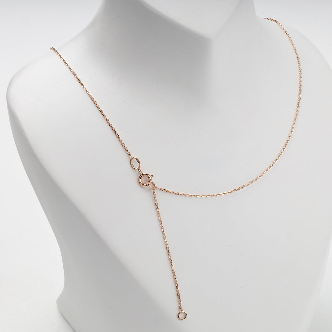 Round Disc Pendant Necklace | 14K Rose Gold (585) — detail view