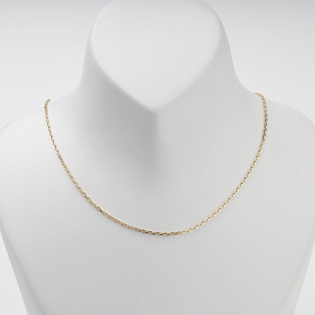 Yellow Gold 14K (585) Fine Cable Chain Necklace | Ukrainian Jewelry