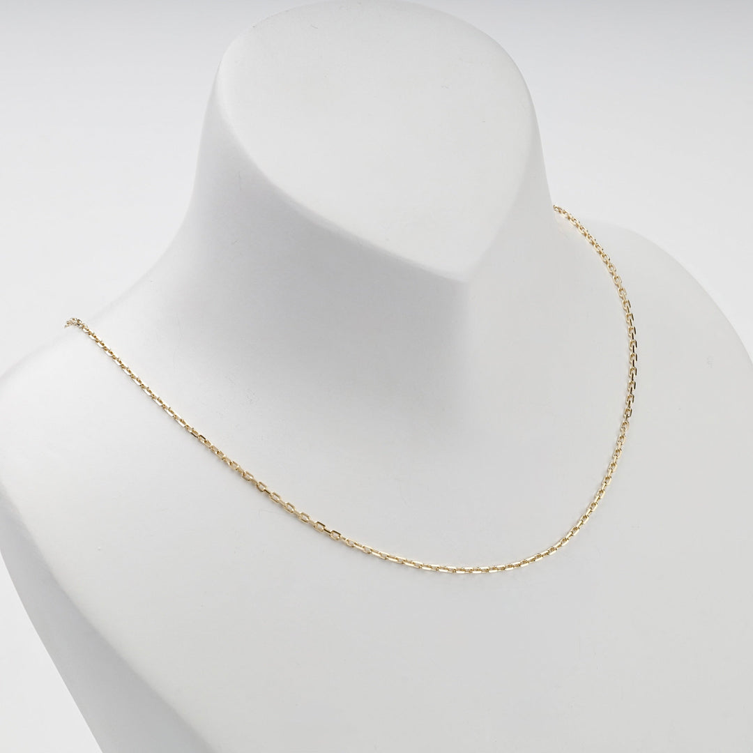 Yellow Gold 14K (585) Fine Cable Chain Necklace | Ukrainian Jewelry