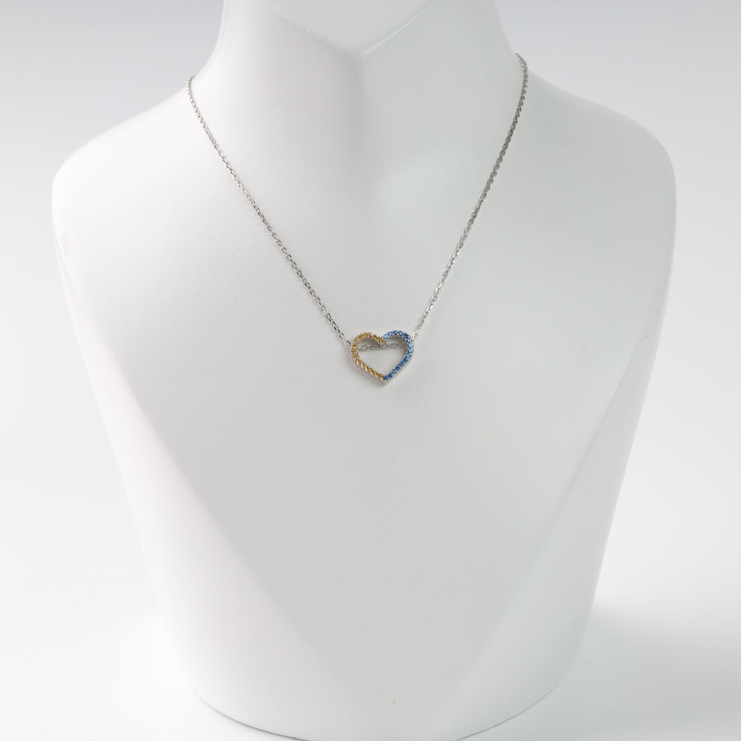 Necklace Color of love with cubic zirconia | Sterling Silver 925