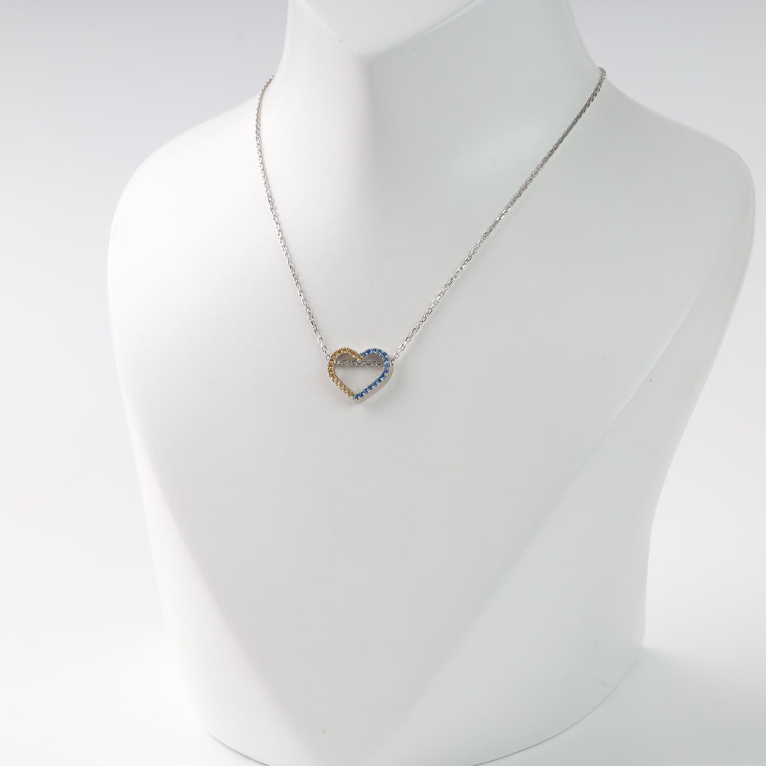 Necklace Color of love with cubic zirconia | Sterling Silver 925