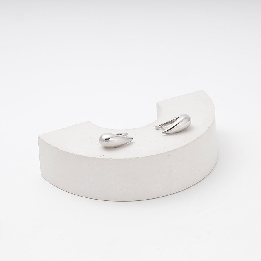 Silver 925 Polished Chunky Teardrop Earrings | Ukrainian Jewelry