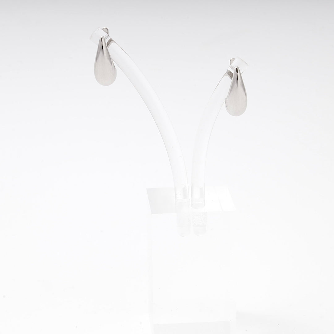 Silver 925 Polished Chunky Teardrop Earrings | Ukrainian Jewelry
