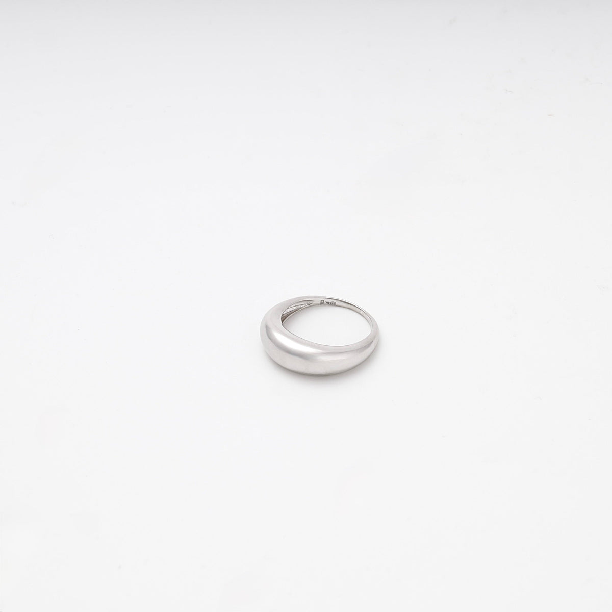 Silver 925 Dome Ring Rhodium-Plated | Ukrainian Jewelry