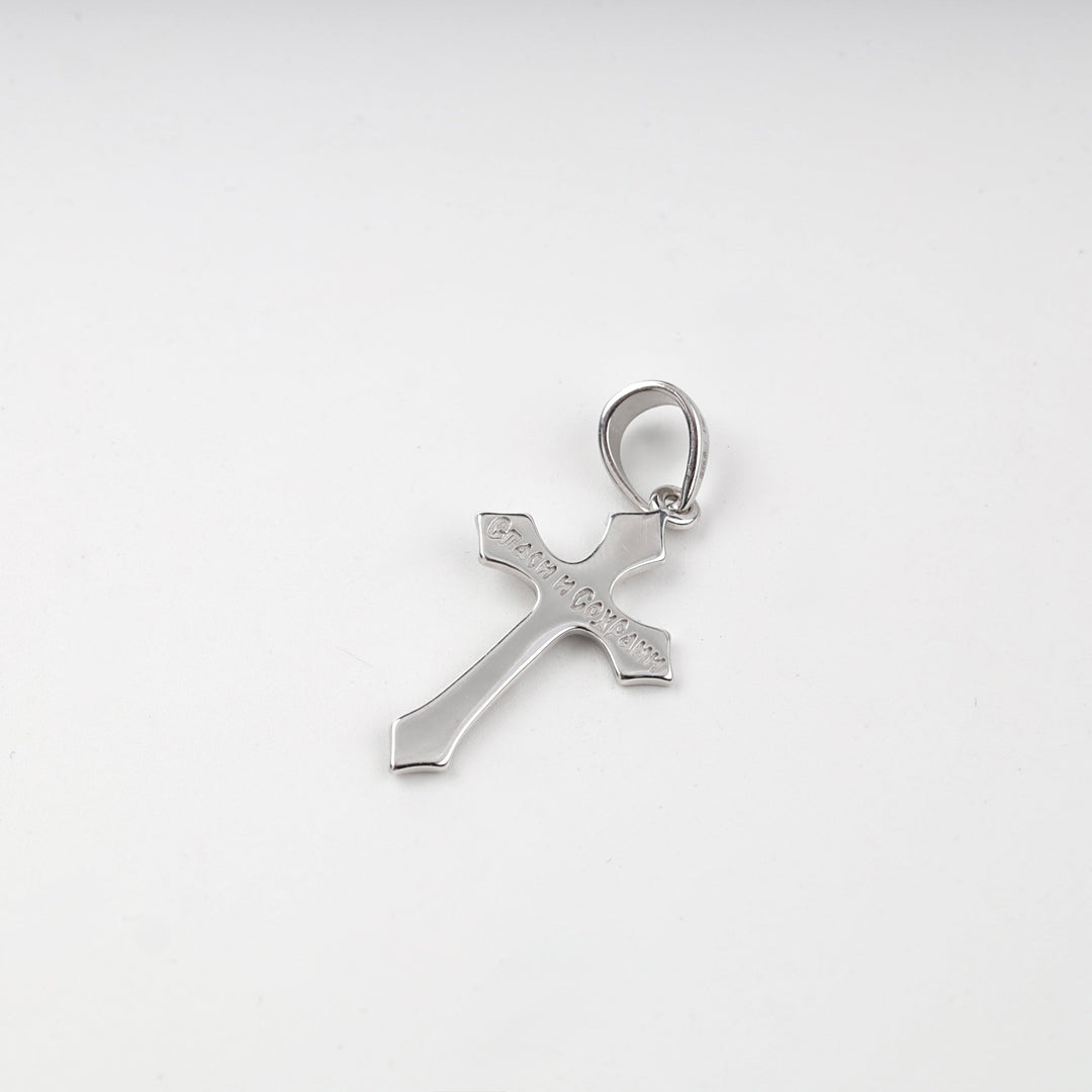 Silver 925 Textured Orthodox Crucifix Pendant | Ukrainian Jewelry