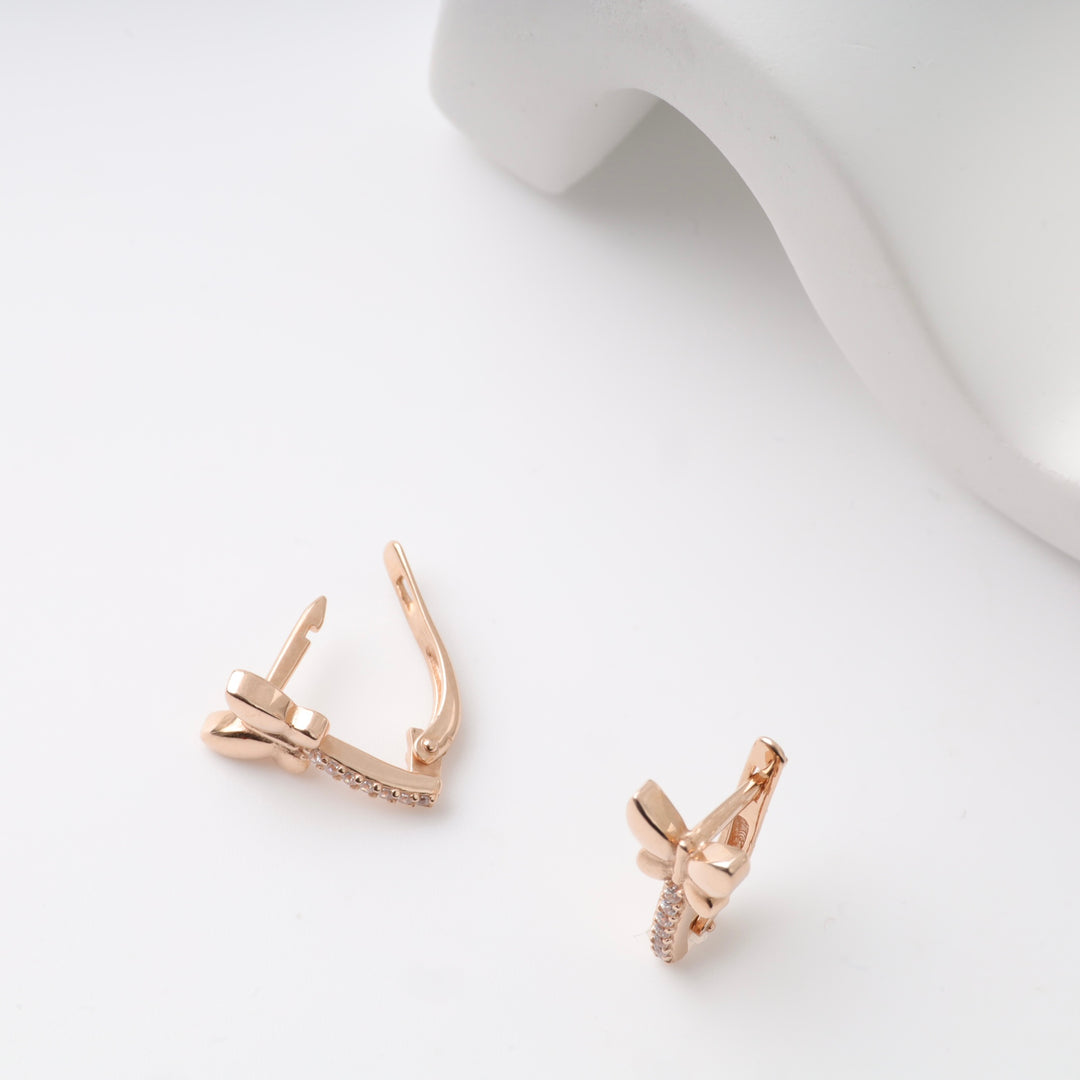 Kids Earrings Butterflies | 14 K Rose Gold (585)