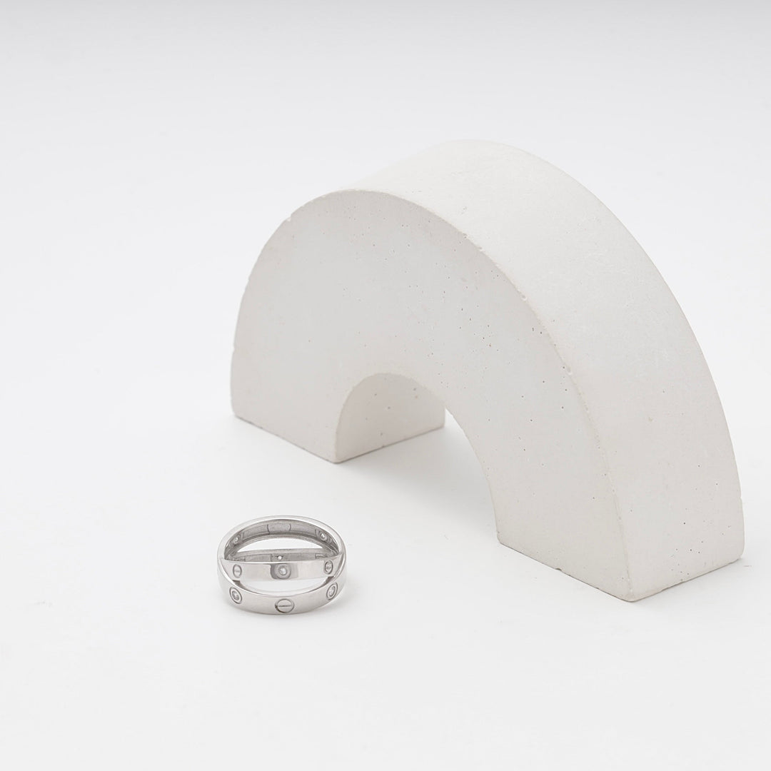 Silver 925 Crossover Love Ring with CZ Accents | Ukrainian Jewelry