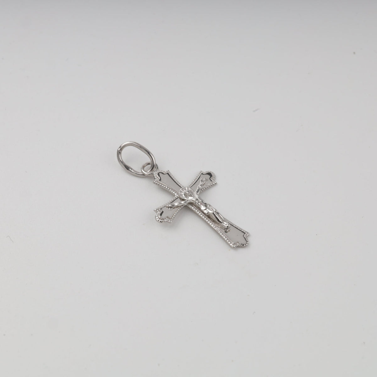 Silver 925 Decorative-Edge Orthodox Crucifix Pendant | Ukrainian Jewelry