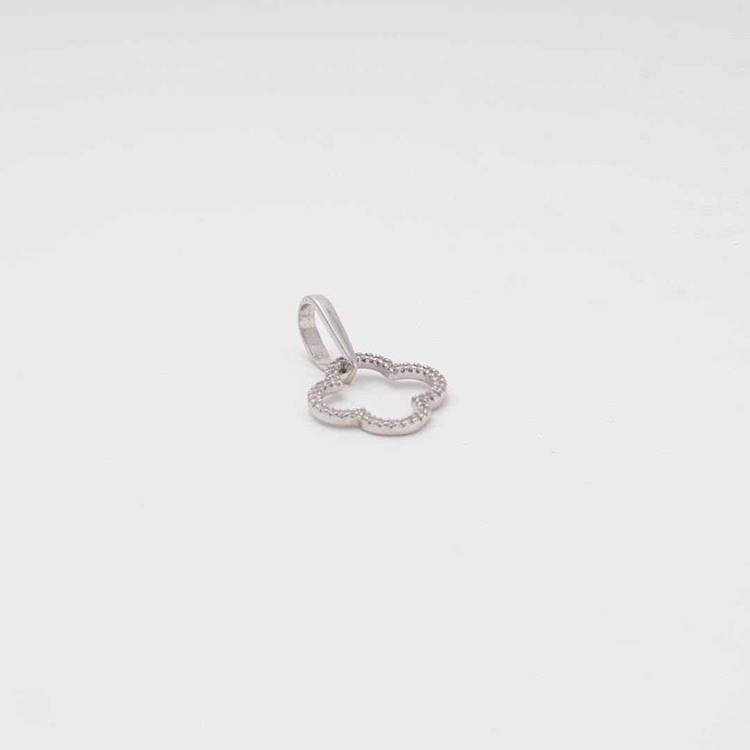 Silver 925 Clover Pendant with Cubic Zirconia | Ukrainian Jewelry