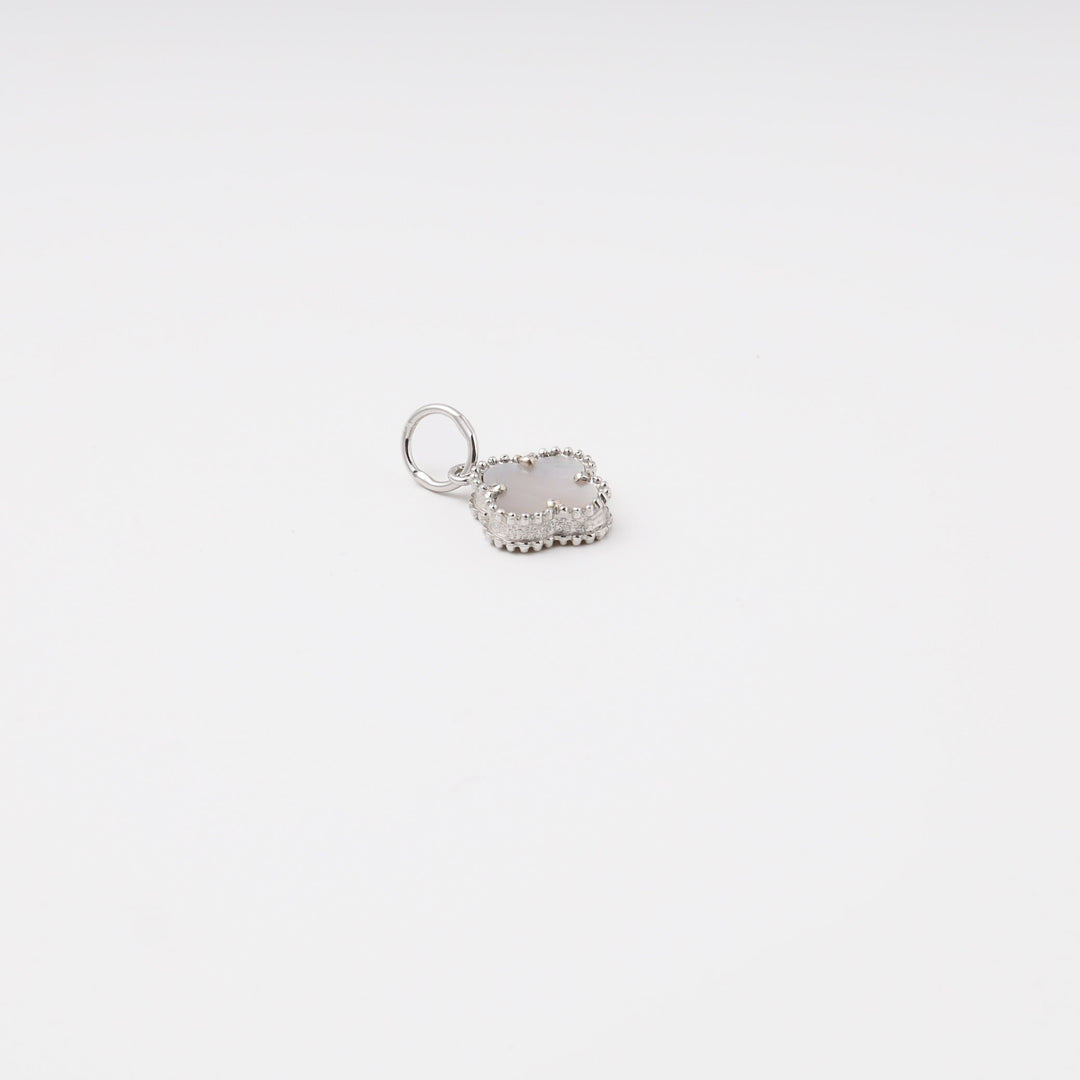 Silver 925 Clover Pendant with Mother-of-Pearl | Ukrainian Jewelry