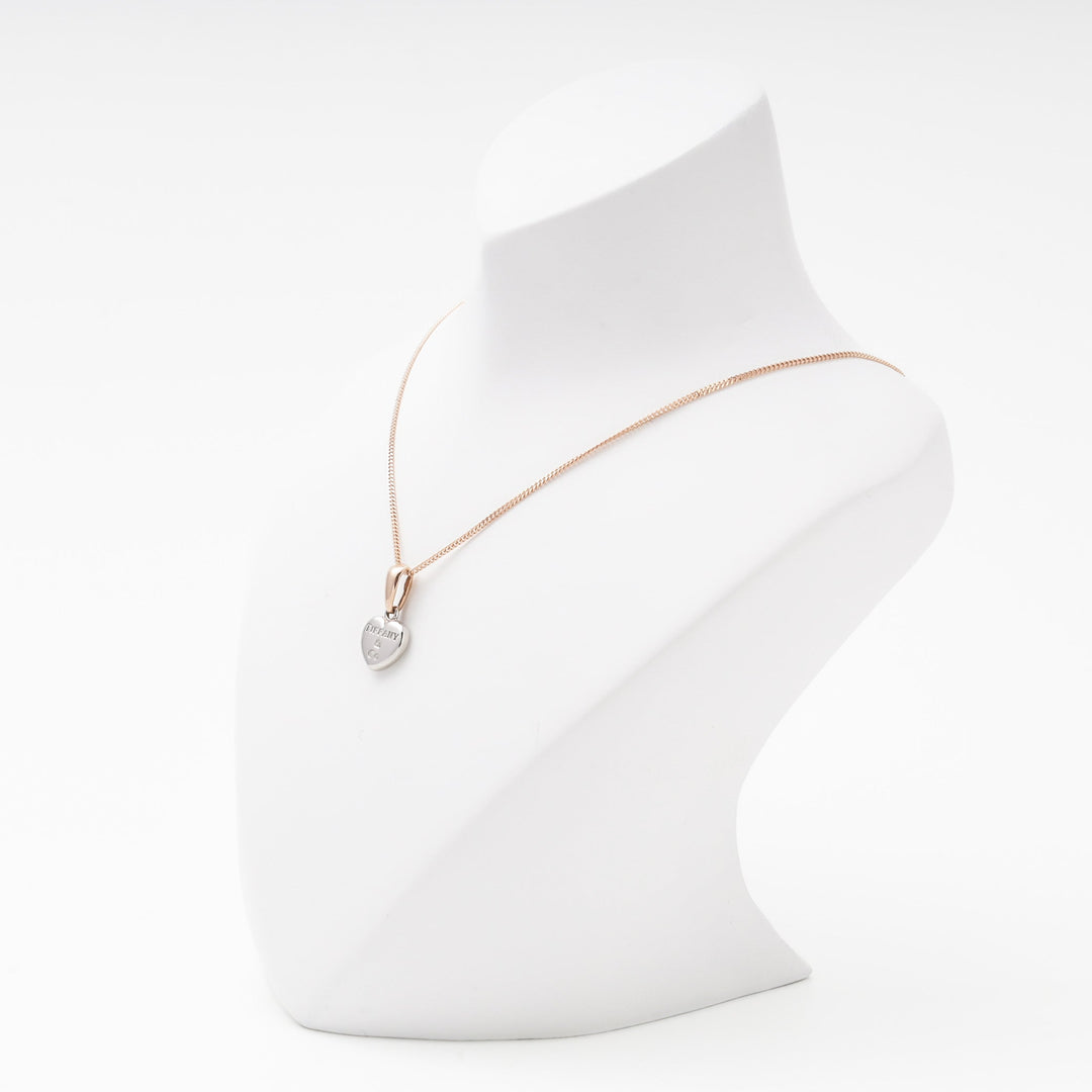 Gold 585 Two-Tone Heart Pendant, Rose and White Gold | Ukrainian Jewelry