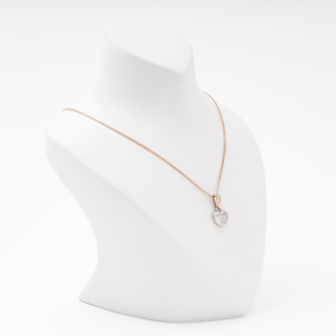 Gold 585 Two-Tone Heart Pendant, Rose and White Gold | Ukrainian Jewelry