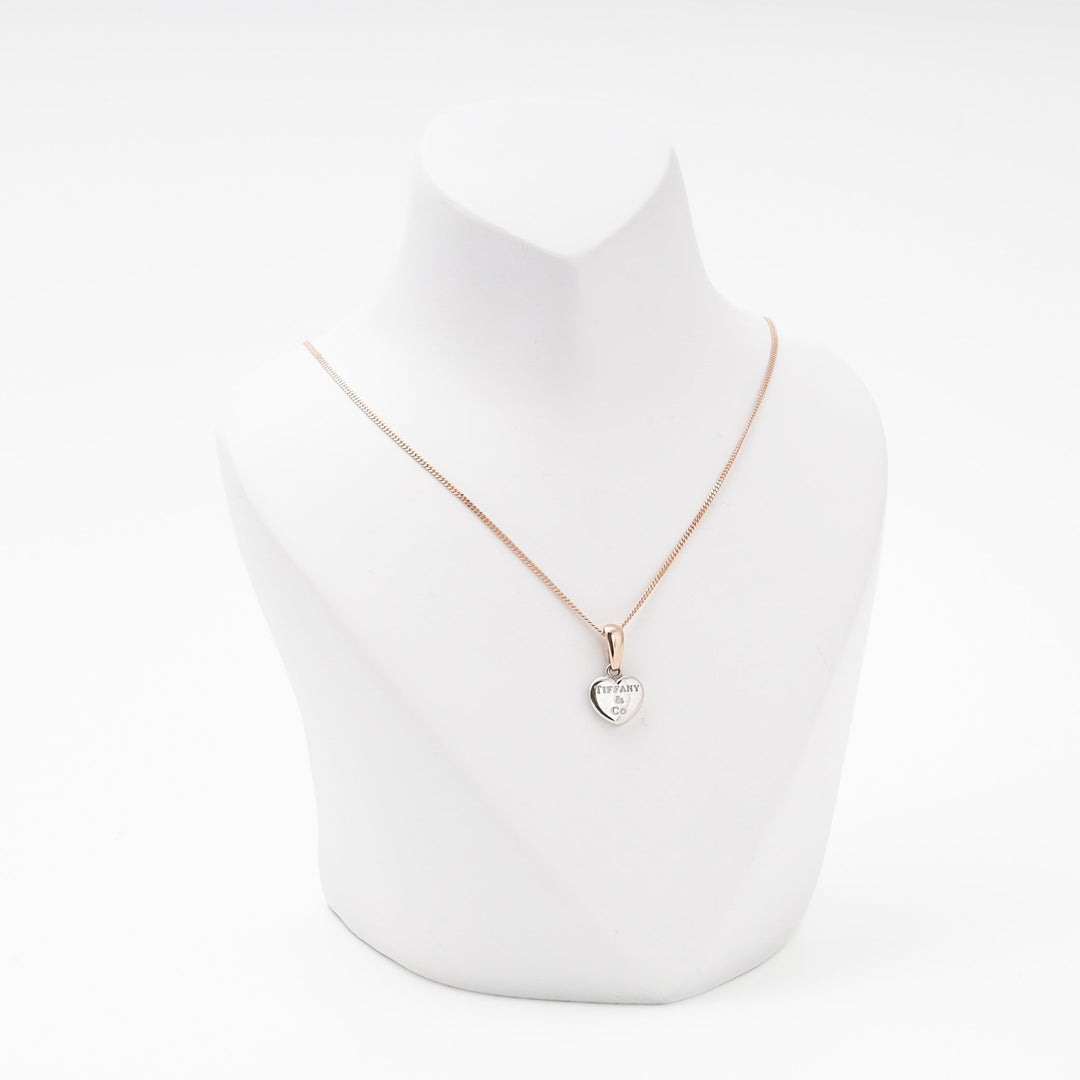 Gold 585 Two-Tone Heart Pendant, Rose and White Gold | Ukrainian Jewelry