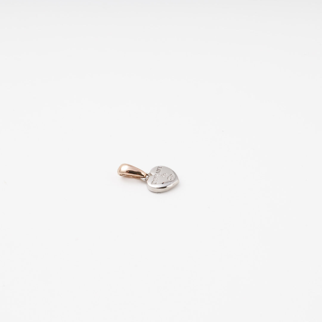 Gold 585 Two-Tone Heart Pendant, Rose and White Gold | Ukrainian Jewelry