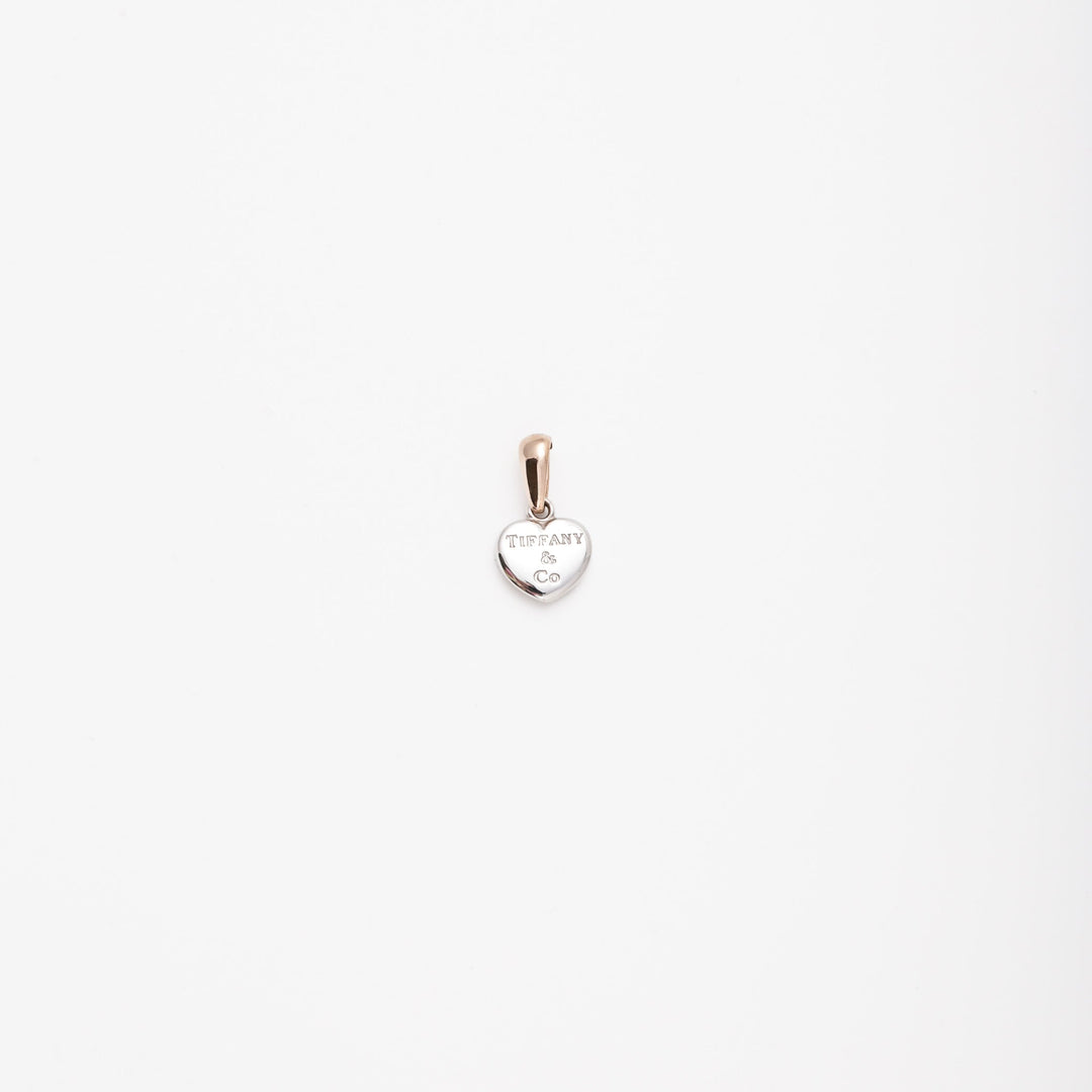 Gold 585 Two-Tone Heart Pendant, Rose and White Gold | Ukrainian Jewelry