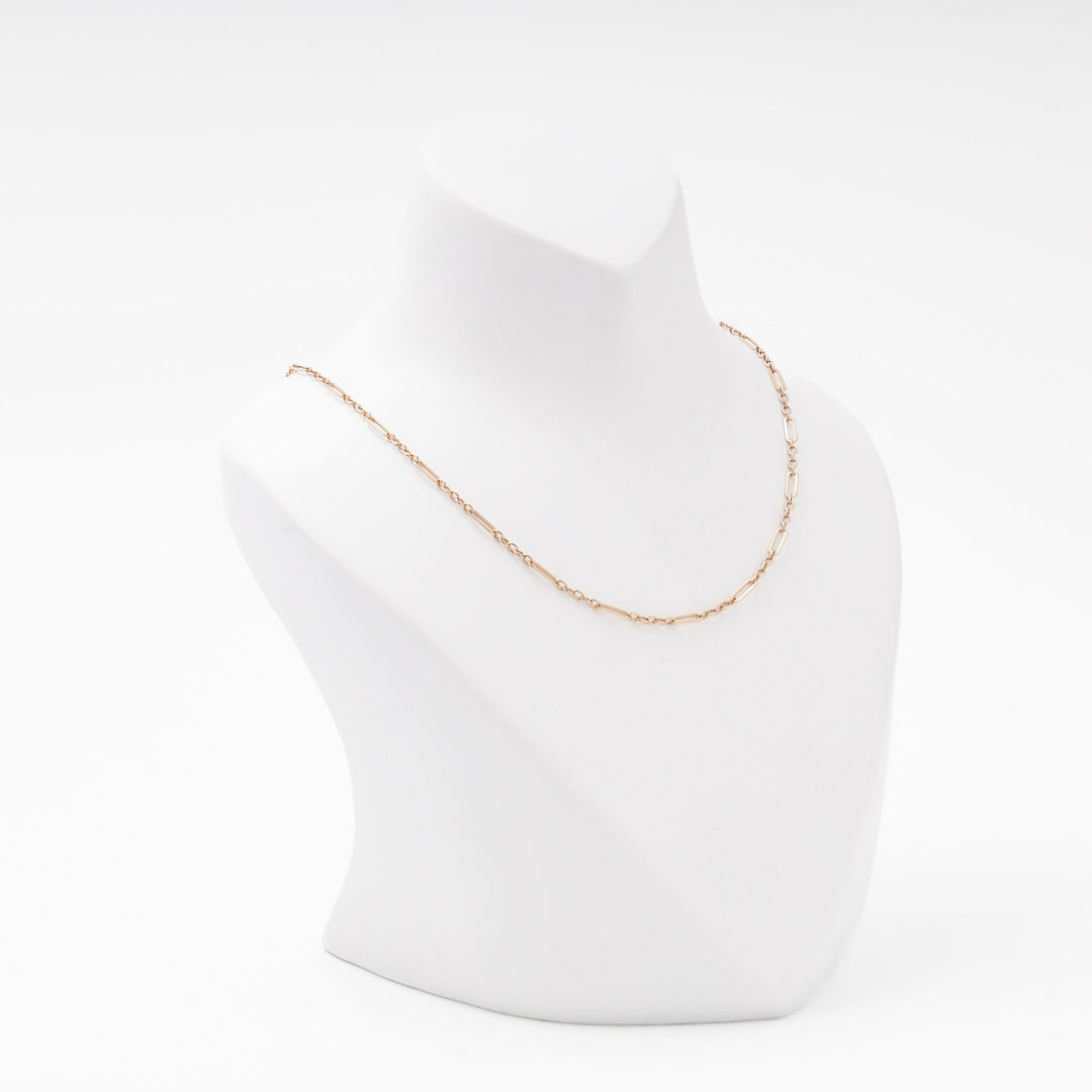 Rose Gold 585 Paperclip Chain Necklace | Ukrainian Jewelry