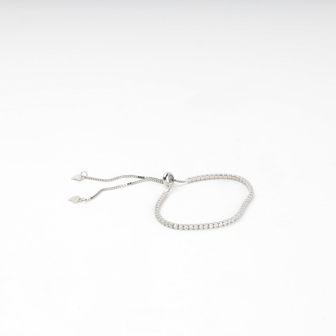 Silver 925 Adjustable Tennis Bracelet with Cubic Zirconia | Ukrainian Jewelry