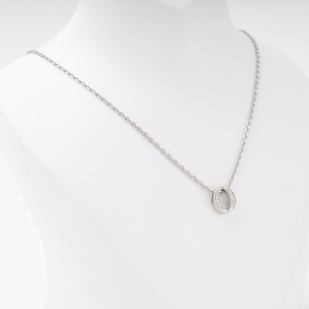 Silver 925 Oval Pendant Letter "O" with Cubic Zirconia | Ukrainian Jewelry
