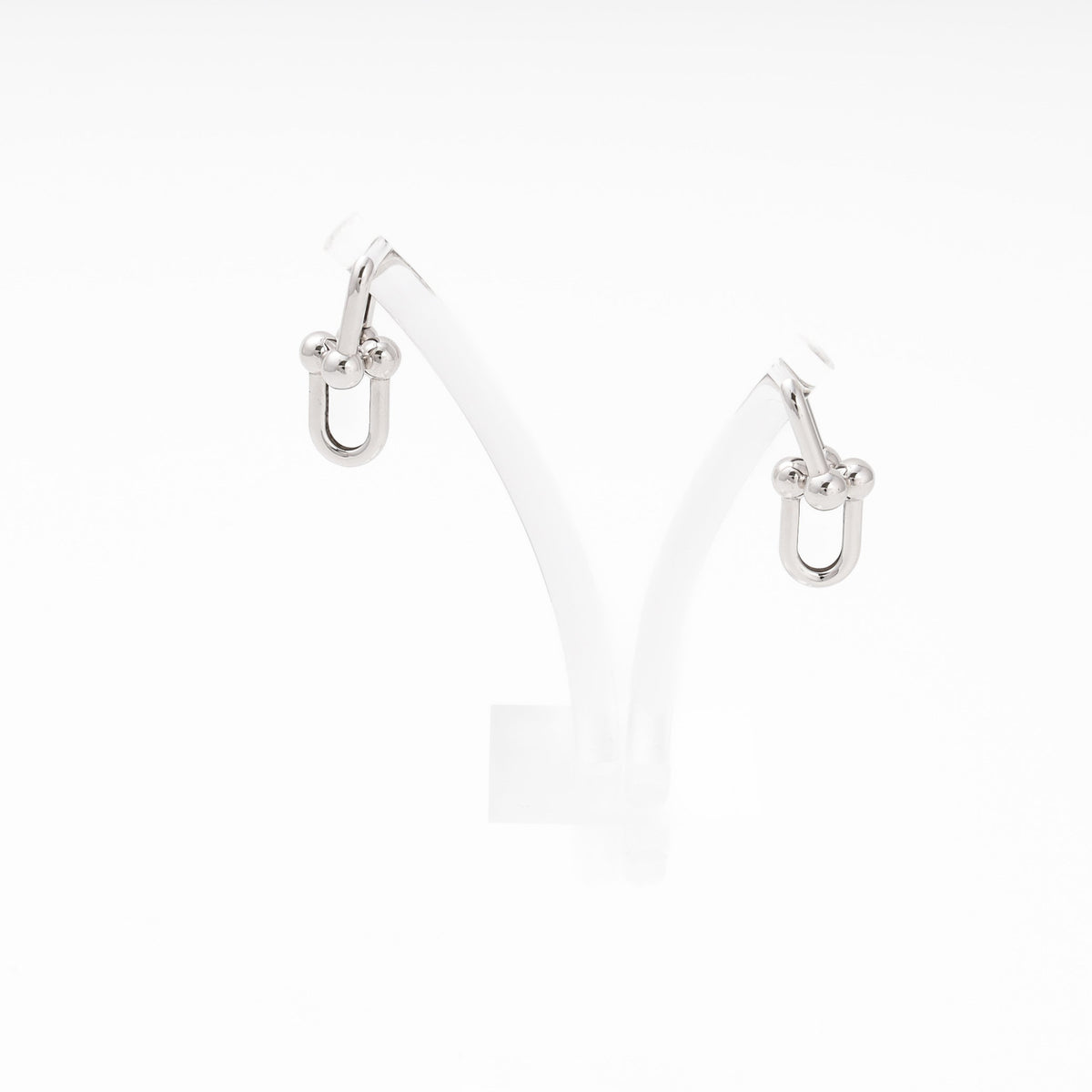 Gold 585 Open Drop Earrings with Ball Ends | Ukrainian Jewelry
