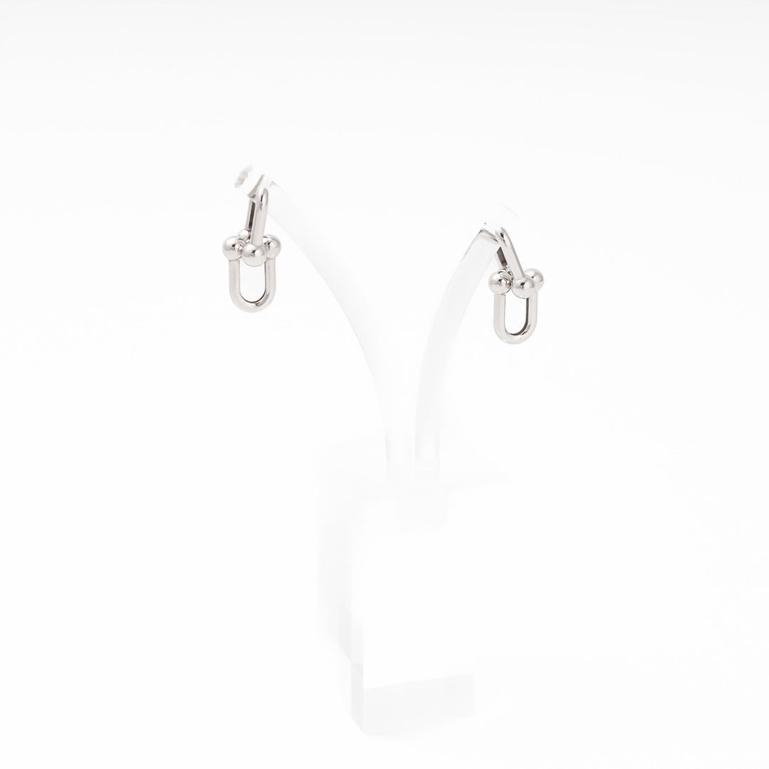Gold 585 Open Drop Earrings with Ball Ends | Ukrainian Jewelry