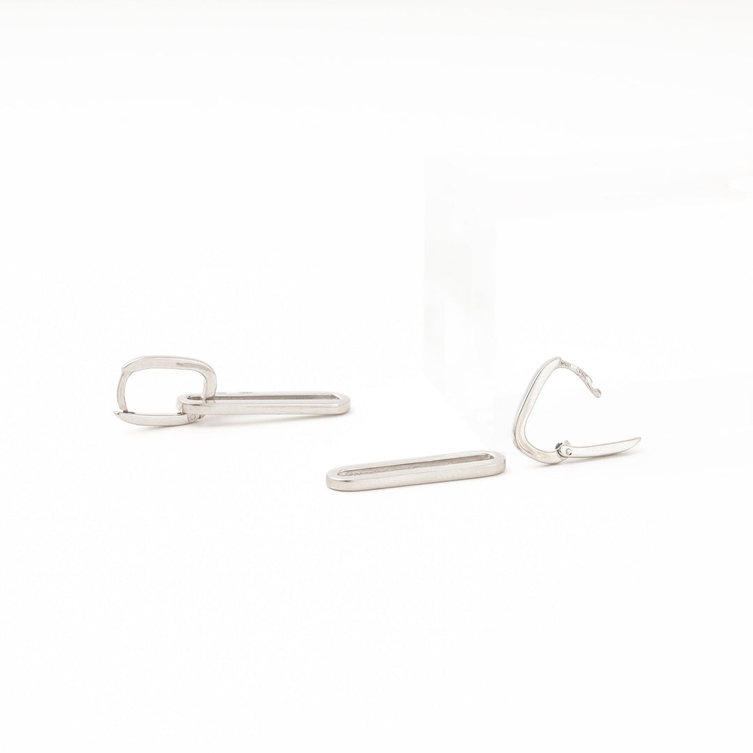 Silver 925 Convertible Earrings, Geometric Drop | Ukrainian Jewelry