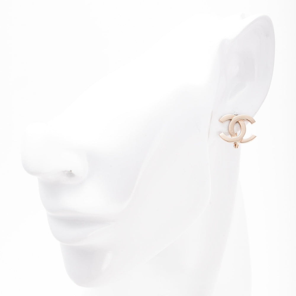 Gold 585 Interlocking CC Minimalism Earrings | Ukrainian Jewelry