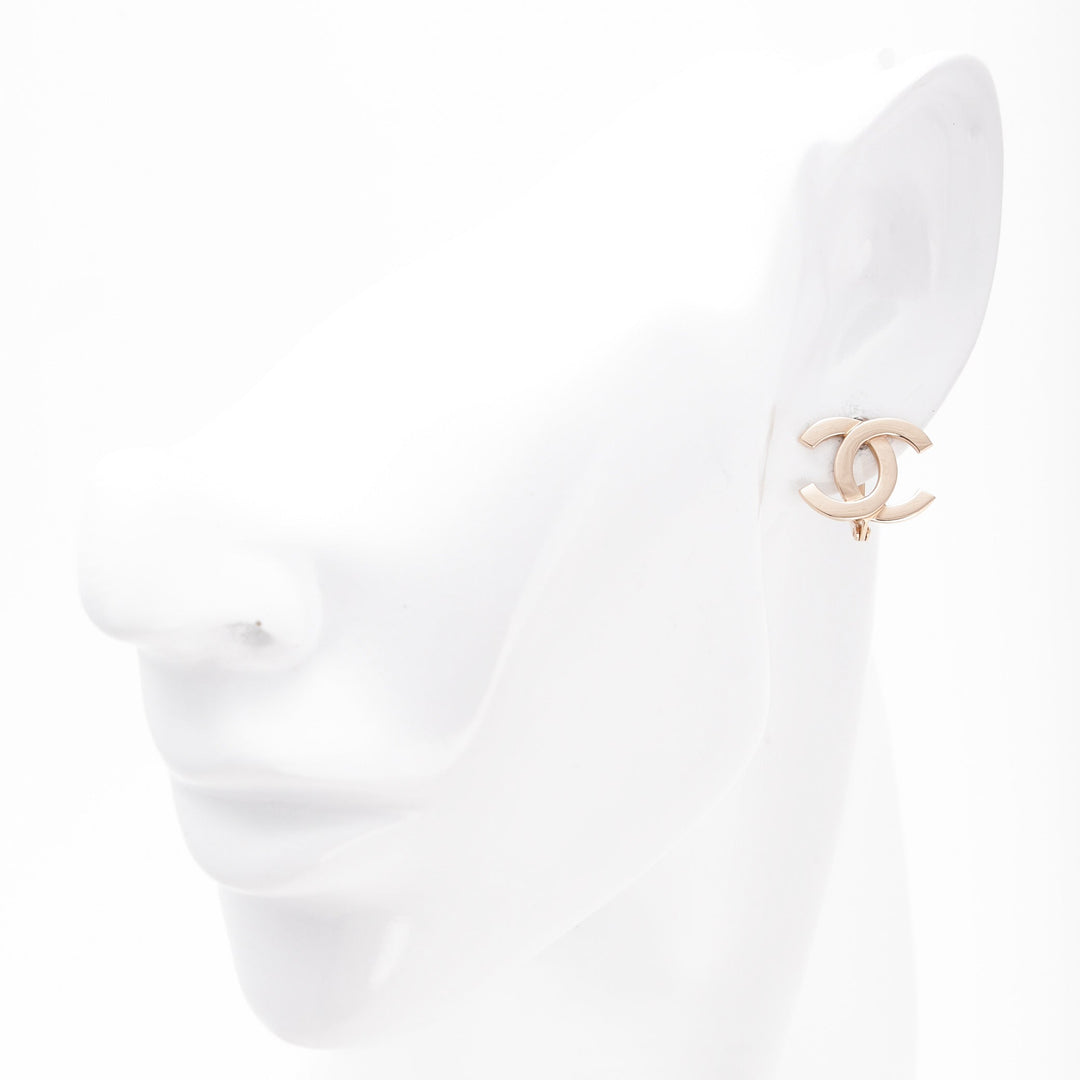 Gold 585 Interlocking CC Minimalism Earrings | Ukrainian Jewelry