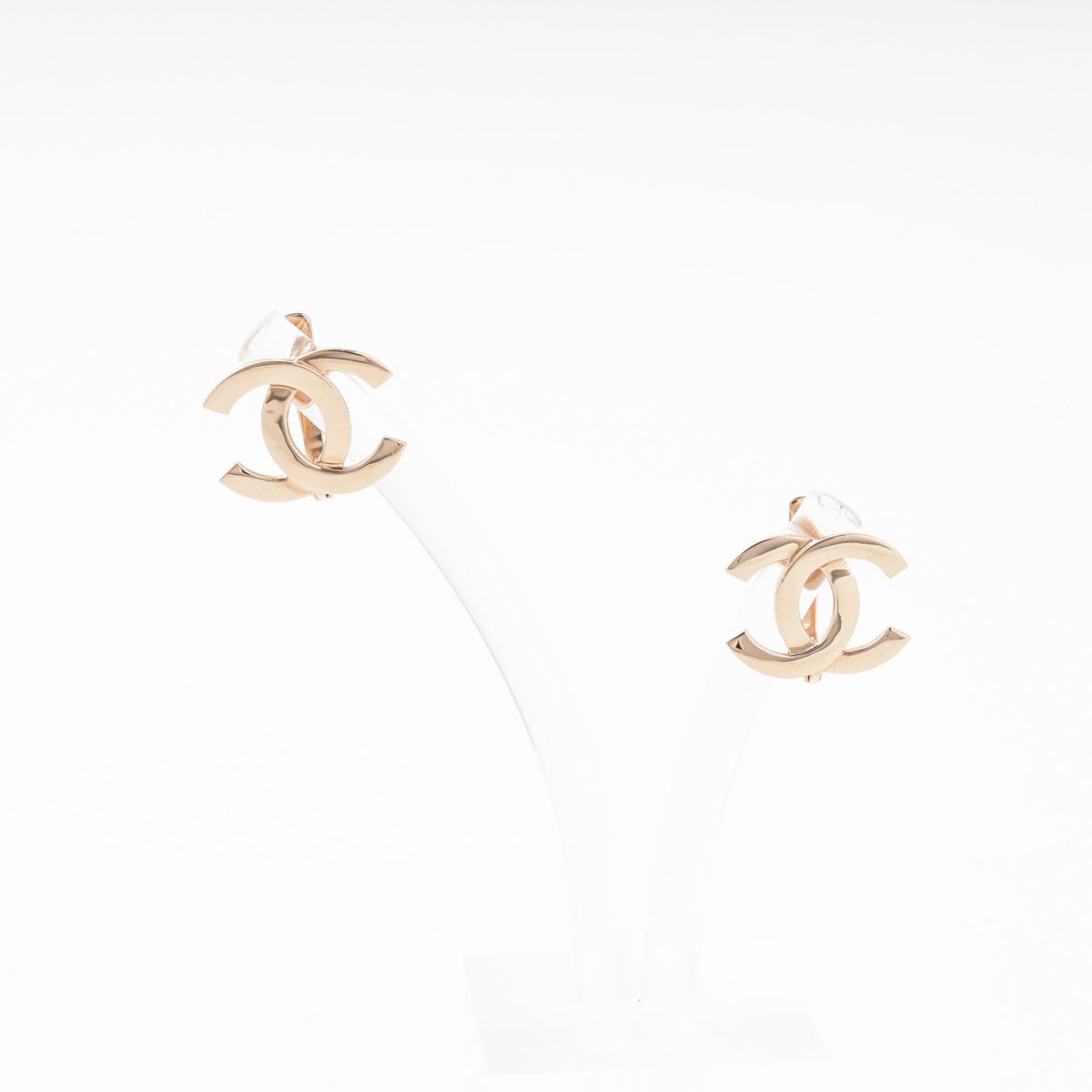 Gold 585 Interlocking CC Minimalism Earrings | Ukrainian Jewelry