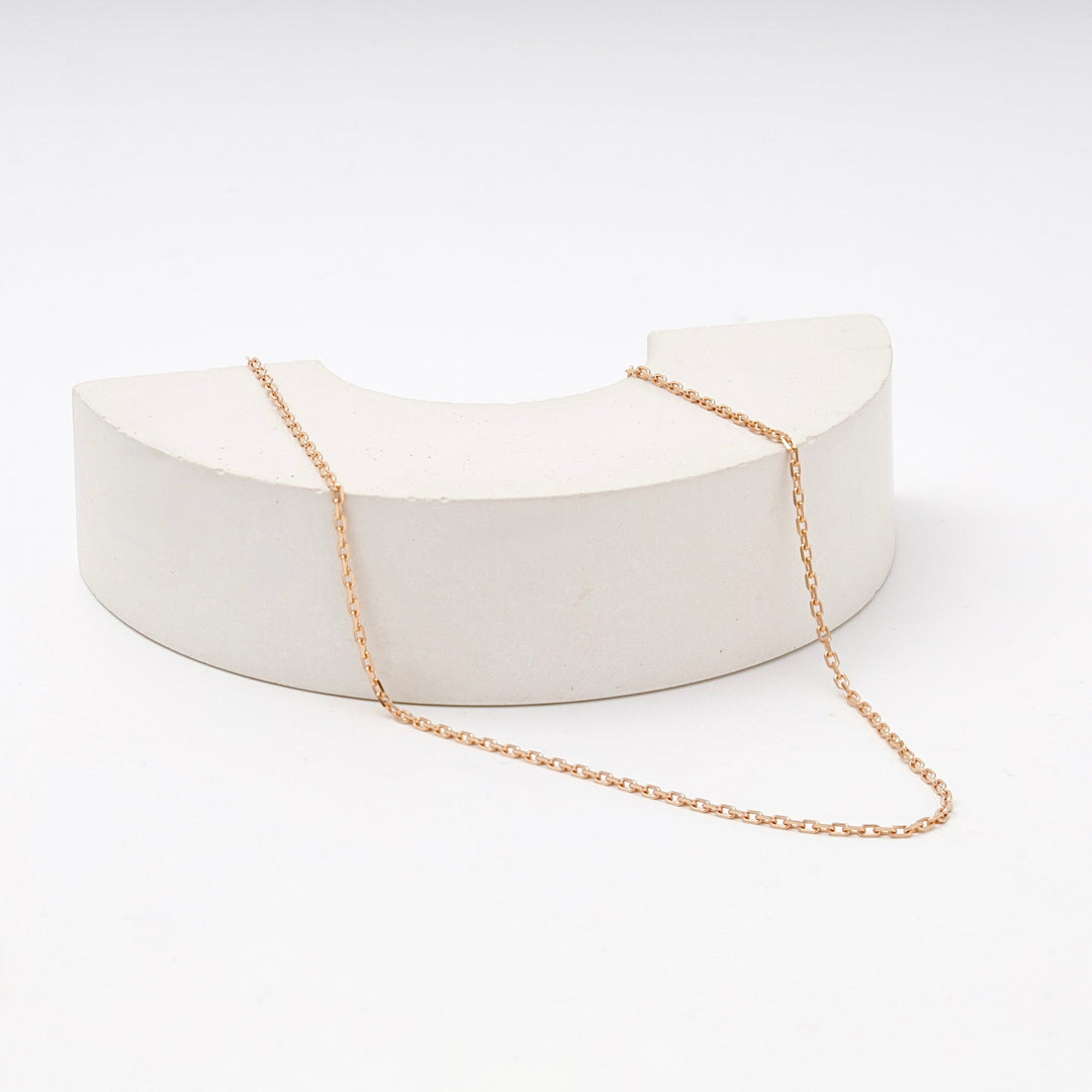 Rose Gold 585 (14K) Cable Chain Necklace | Ukrainian Jewelry
