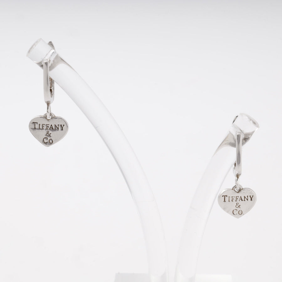 Silver 925 Heart Tag Drop Earrings | Ukrainian Jewelry