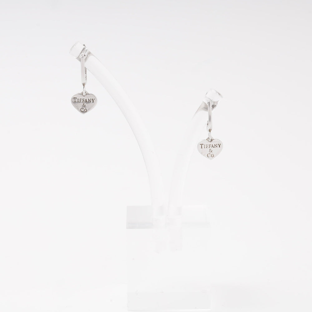 Silver 925 Heart Tag Drop Earrings | Ukrainian Jewelry