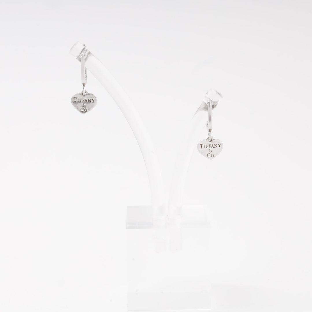 Silver 925 Heart Tag Drop Earrings | Ukrainian Jewelry