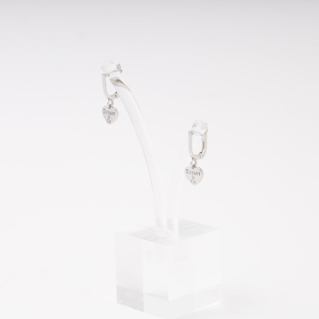 Silver 925 Heart Tag Drop Earrings | Ukrainian Jewelry
