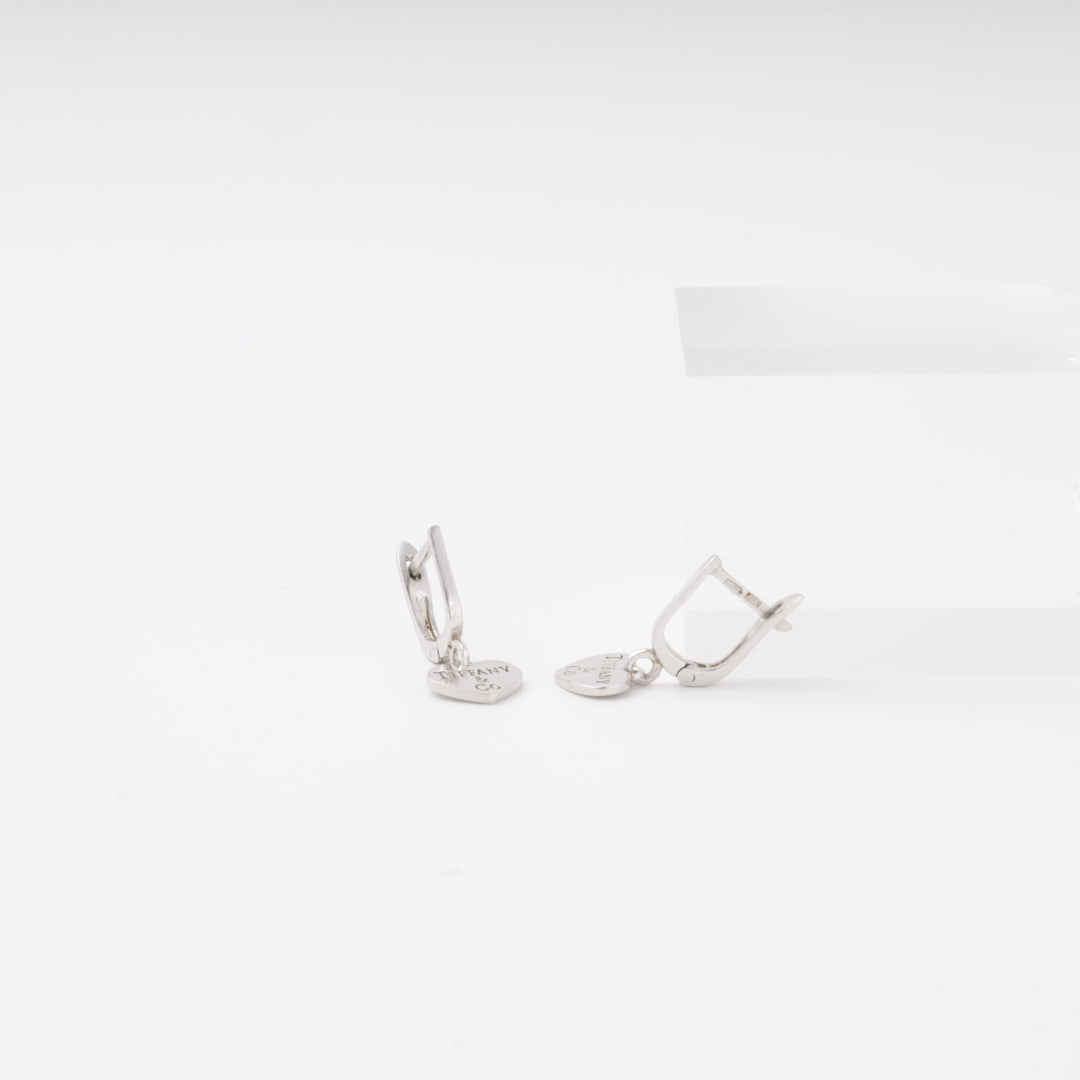 Silver 925 Heart Tag Drop Earrings | Ukrainian Jewelry