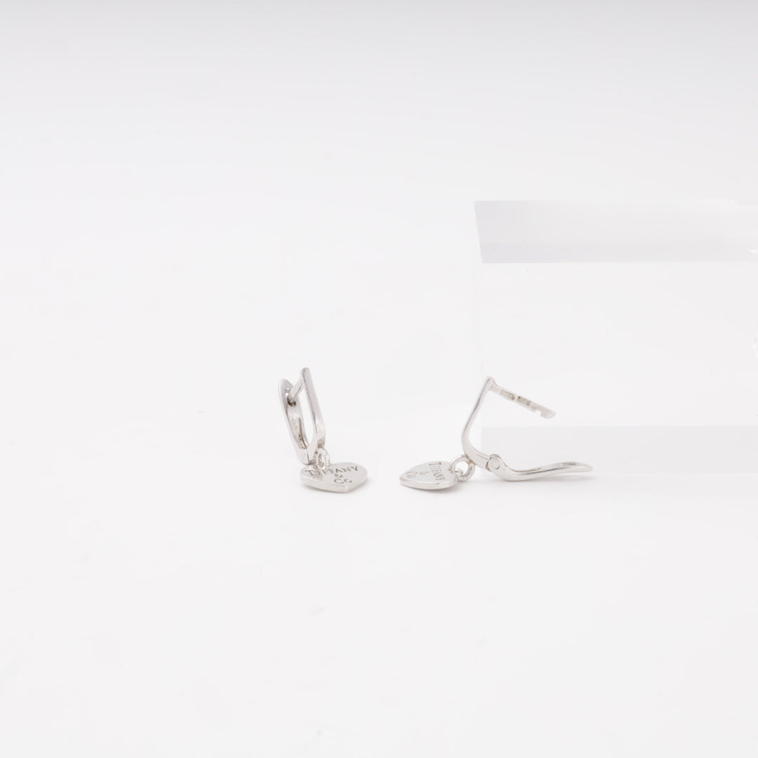 Silver 925 Heart Tag Drop Earrings | Ukrainian Jewelry