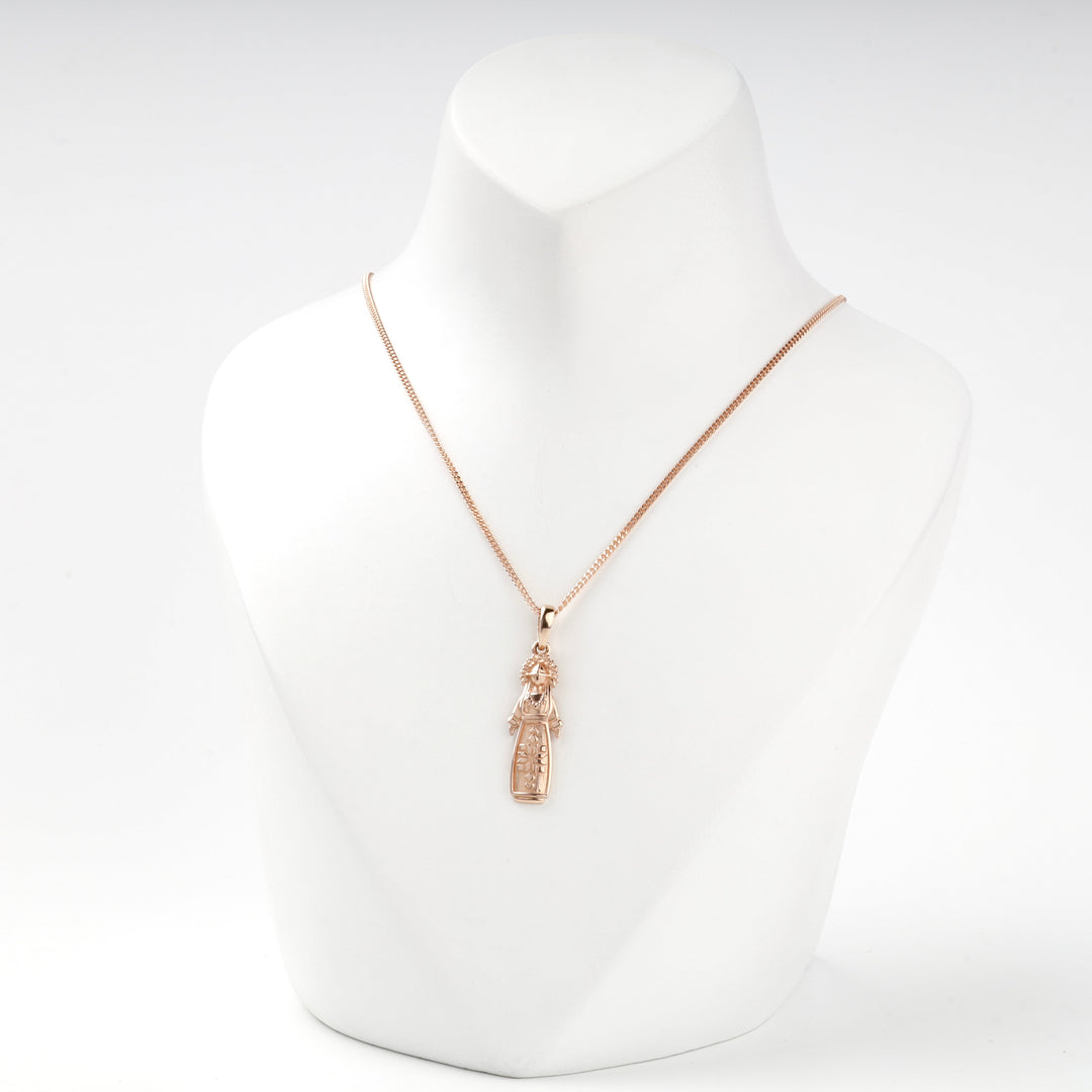 Rose Gold 14K (585) Ukrainian Motanka Doll Pendant | Ukrainian Jewelry