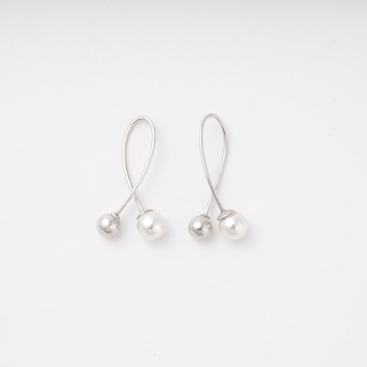 Silver 925 Pearl and Bead Drop Earrings | Ukrainian Jewelry