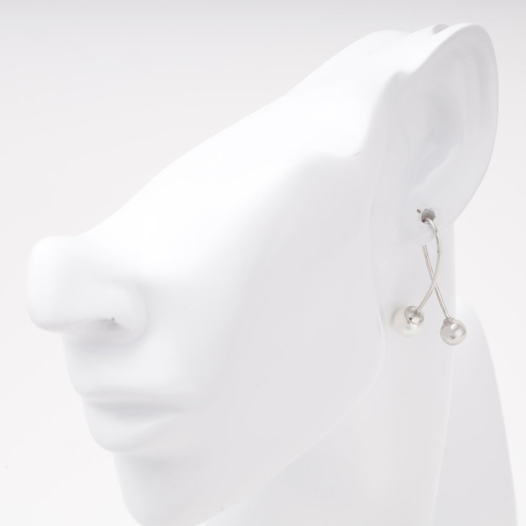 Silver 925 Pearl and Bead Drop Earrings | Ukrainian Jewelry