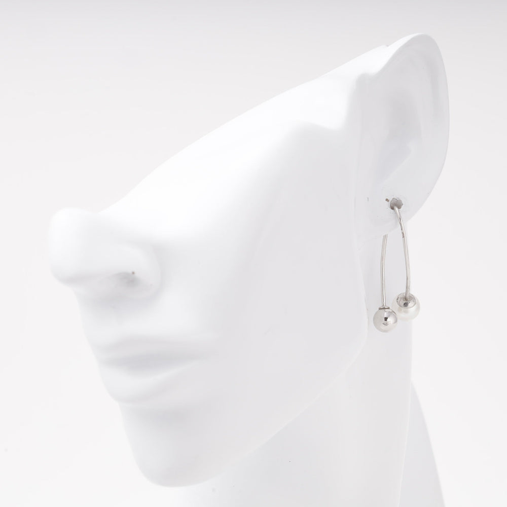 Silver 925 Pearl and Bead Drop Earrings | Ukrainian Jewelry