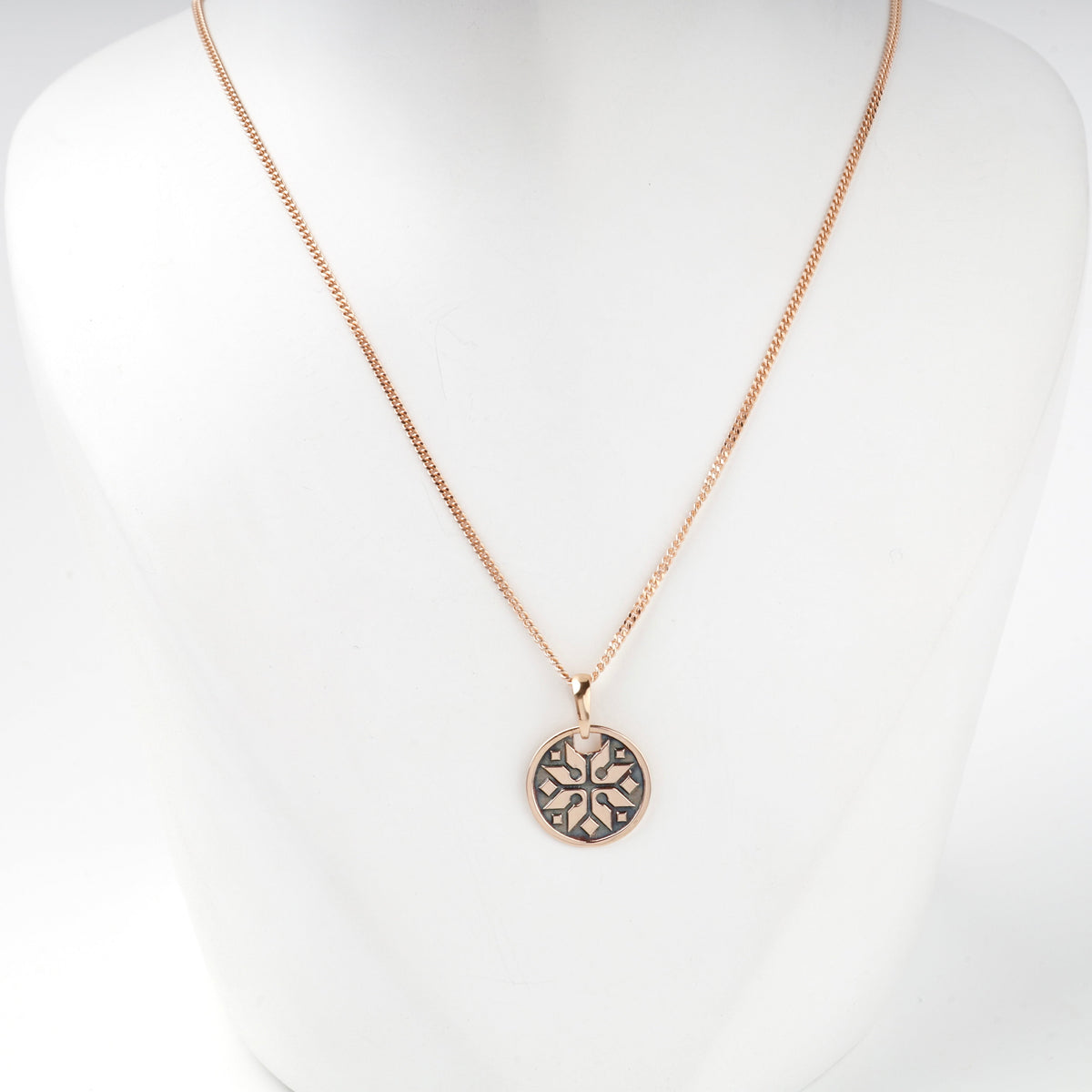 Rose Gold 14K (585) Ukrainian Ornamental Star Pendant | Ukrainian Jewelry