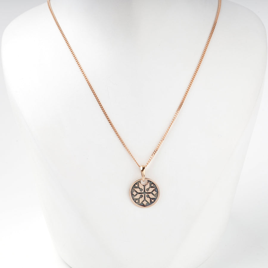 Rose Gold 14K (585) Ukrainian Ornamental Star Pendant | Ukrainian Jewelry