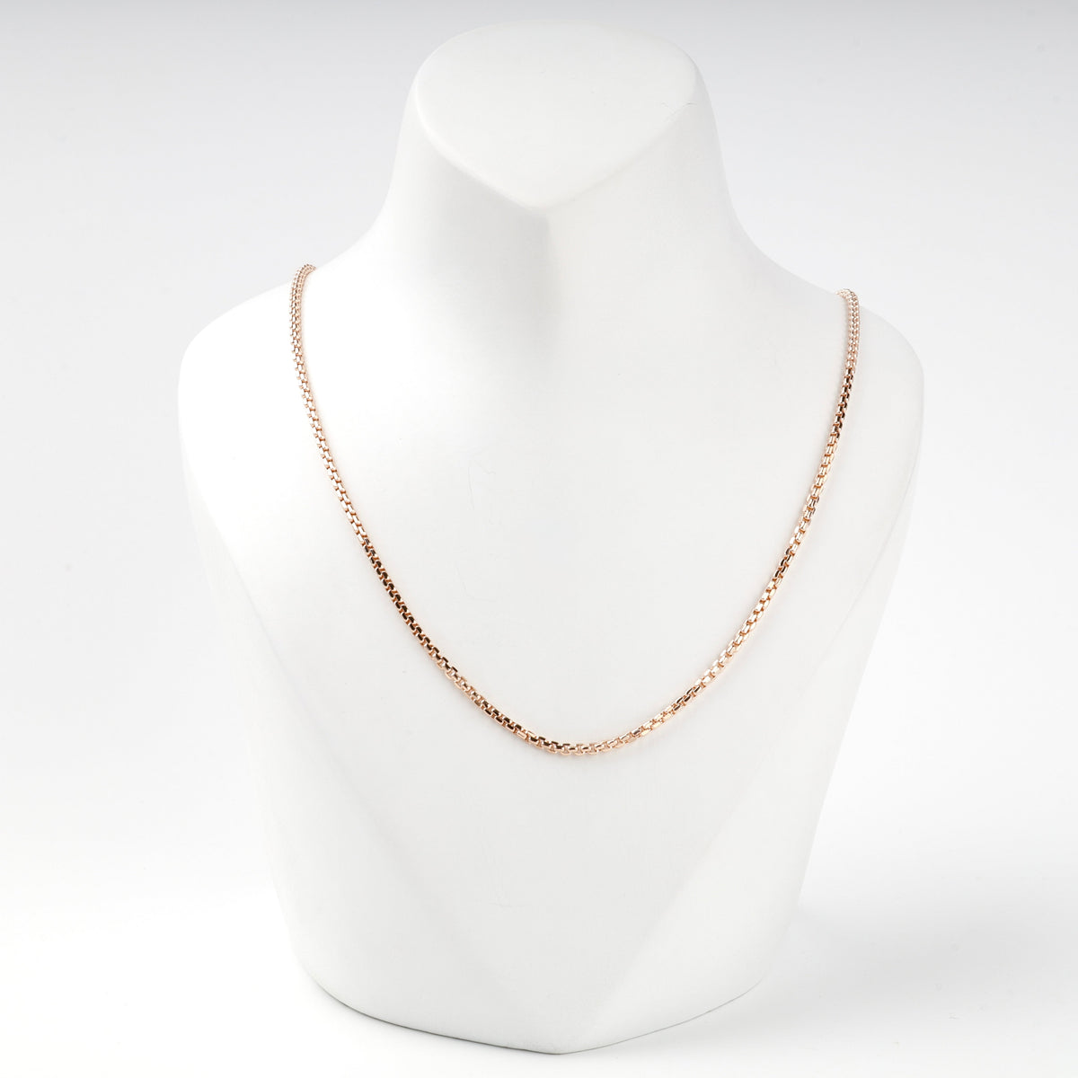 Rose Gold 14K (585) Box Chain Necklace | Ukrainian Jewelry