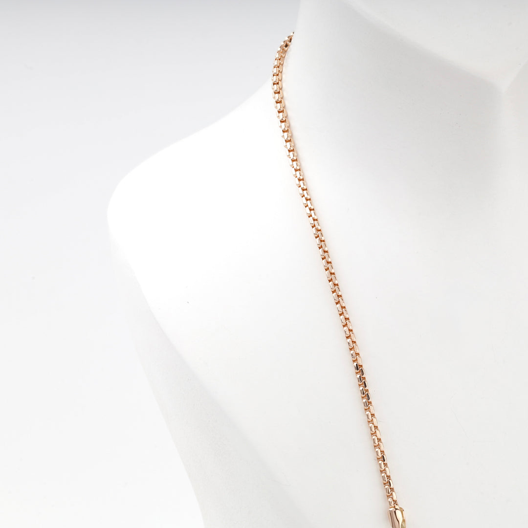 Rose Gold 14K (585) Box Chain Necklace | Ukrainian Jewelry