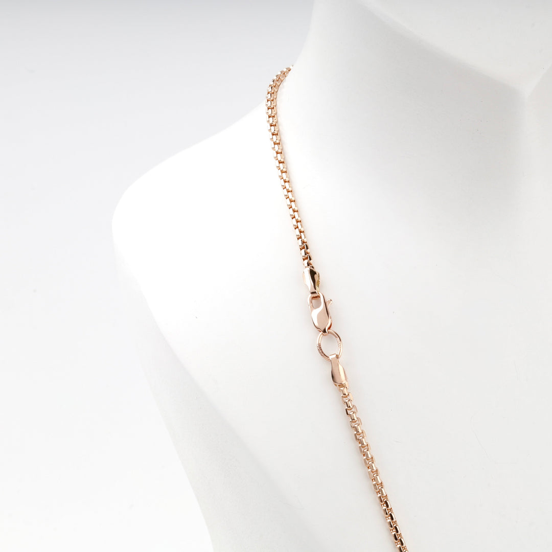 Rose Gold 14K (585) Box Chain Necklace | Ukrainian Jewelry