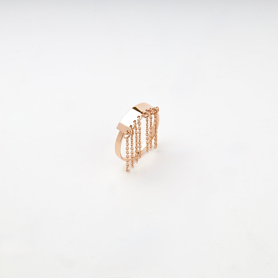 Rose gold tassel ring lifestyle photo