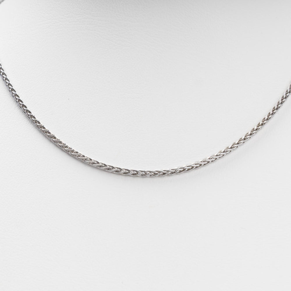 Rhodium-Plated Silver 925 Wheat Chain Necklace | Ukrainian Jewelry