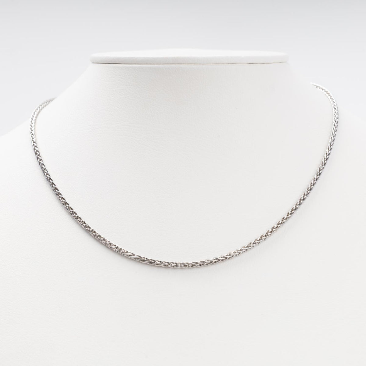 Rhodium-Plated Silver 925 Wheat Chain Necklace | Ukrainian Jewelry
