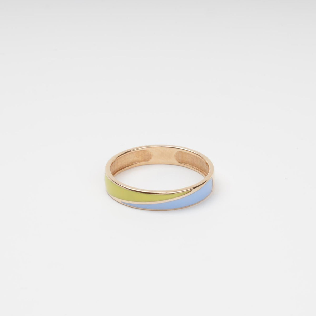 Ukrainian Heritage Enamel Ring 14K (585) Rose Gold | Ukrainian Jewelry