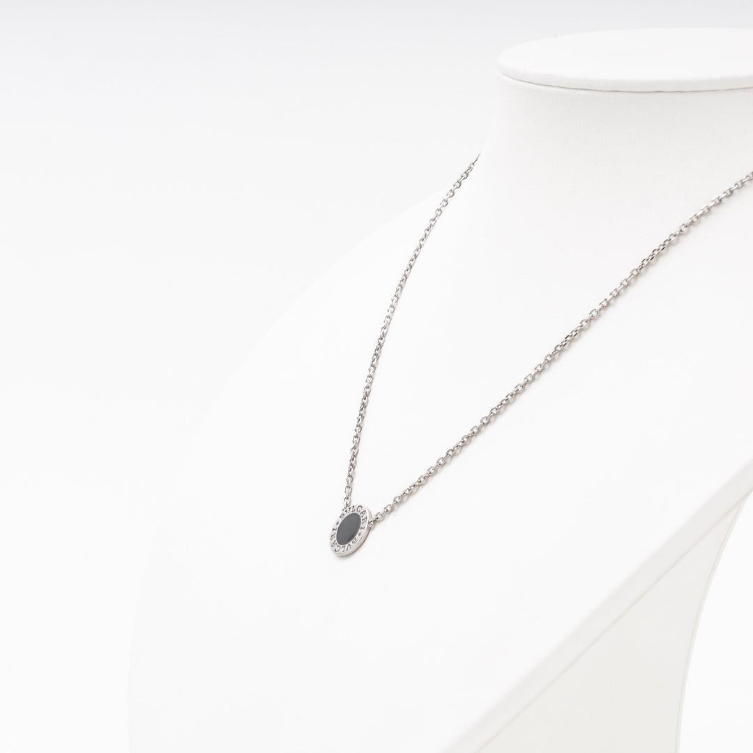 Silver 925 Necklace with Round Enamel Pendant | Ukrainian Jewelry