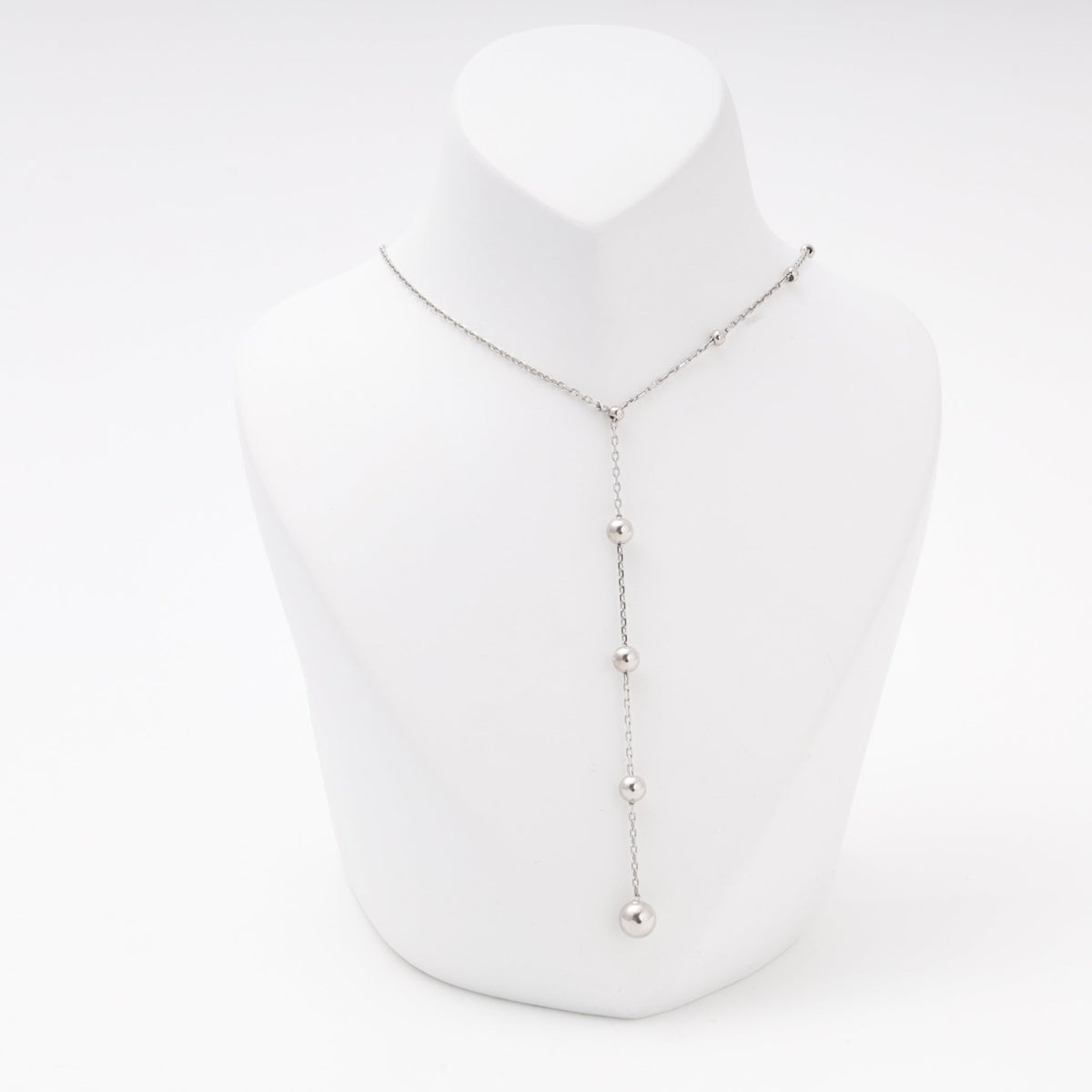 Silver 925 Rhodium Ball Chain Necklace | Ukrainian Jewelry